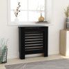 Kryt na radiátor MDF černý 78 cm 325564