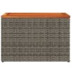 Zahradní odkládací stolky 2 ks šedé 55x34x37 cm polyratan masiv