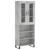 Skříň highboard betonově šedá 69,5x34x180 cm kompozitní dřevo