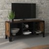 TV skříňka rustikální hnědá 105 x 36 x 47 cm kov a MDF