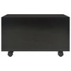 Konferenční stolek černý lesklý 60x60x35 cm kompozitní dřevo