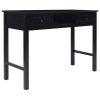 Psací stůl černý 108 x 45 x 76 cm masivní pavlovnie