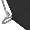 Skládací lehátka 2 ks černá textilen a ocel