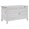 Zahradní úložný box bílý 99x49,5x58,5 cm masivní jedlové dřevo