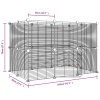 20panelová ohrádka pro zvířata s dvířky černá 35 x 35 cm ocel