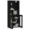 Skříň highboard černá 69,5 x 34 x 180 cm kompozitní dřevo