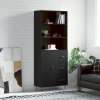 Skříň highboard černá 69,5 x 34 x 180 cm kompozitní dřevo