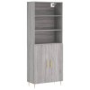 Skříň highboard šedá sonoma 69,5 x 34 x 180 cm kompozitní dřevo