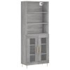 Skříň highboard šedá sonoma 69,5 x 34 x 180 cm kompozitní dřevo