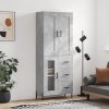 Skříň highboard betonově šedá 69,5x34x180 cm kompozitní dřevo