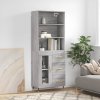 Skříň highboard šedá sonoma 69,5 x 34 x 180 cm kompozitní dřevo