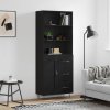 Skříň highboard černá 69,5 x 34 x 180 cm kompozitní dřevo