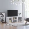 TV stolek bílý 120 x 34 x 37 cm kompozitní dřevo