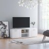 TV stolek bílý 120 x 34 x 37 cm kompozitní dřevo