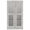 Prosklená skříň betonová šedá 82,5x30,5x150 cm kompozitní dřevo
