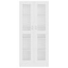 Prosklená skříň bílá 82,5 x 30,5 x 185 cm kompozitní dřevo