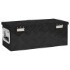 Úložný box černý 60 x 23,5 x 23 cm hliník 152249