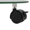 Vozíky pod květináče z tvrzeného skla 2 ks kulaté 28 cm