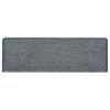 Schodové rohože 15 ks 65 x 21 x 4 cm světle šedé a modré s obdélníkovým okrajem