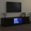TV skříňka s LED osvětlením černá 140 x 40 x 36 cm