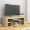 TV skříňka s LED osvětlením dub sonoma 120 x 35 x 40 cm