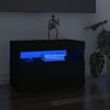 TV skříňky s LED osvětlením 2 ks černé 60 x 35 x 40 cm