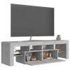 TV skříňka s LED osvětlením betonově šedá 140 x 36,5 x 40 cm