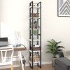 Knihovna se 6 policemi bílá 40 x 30 x 210 cm kompozitní dřevo 806497