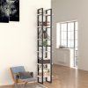 Knihovna se 6 policemi bílá 40 x 30 x 210 cm kompozitní dřevo 806497