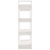 Knihovna / dělicí stěna bílá 80 x 35 x 125 cm masivní borovice