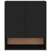 Nástěnná skříňka černá 60 x 31 x 70 cm kompozitní dřevo