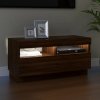 TV skříňka s LED osvětlením hnědý dub 80 x 35 x 40 cm