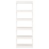 Knihovna / dělicí stěna bílá 60x30x167,5 cm masivní borovice