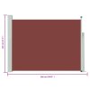 Zatahovací boční markýza/zástěna na terasu 120 x 500 cm hnědá