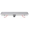 Rovný sprchový odtokový žlab bubliny 730x140 mm nerezová ocel