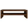 Stojan na monitor hnědý dub 42 x 24 x 13 cm kompozitní dřevo
