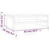 Stojan na monitor hnědý dub 42 x 24 x 13 cm kompozitní dřevo