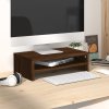 Stojan na monitor hnědý dub 42 x 24 x 13 cm kompozitní dřevo