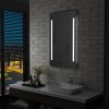 Koupelnové nástěnné zrcadlo s LED osvětlením 60 x 100 cm