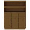 Skříň highboard medově hnědá 89x40x116,5 cm masivní borovice