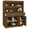 Skříň highboard medově hnědá 89x40x116,5 cm masivní borovice