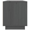 TV skříňka šedá 80 x 34 x 40 cm masivní borové dřevo