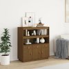 Skříň highboard medově hnědá 100x40x108,5 cm masivní borovice
