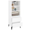 Skříň highboard bílá 40 x 36 x 110 cm kompozitní dřevo