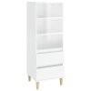 Skříň highboard bílá s vysokým leskem 40 x 36 x 110 cm kompozit