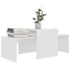 Set konferenčních stolků bílý vysoký lesk 100x48x40 cm kompozit