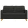 2místná pohovka černá 140 cm textil 359095