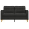 2místná pohovka černá 140 cm textil