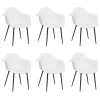 Jídelní židle 6 ks bílé PP