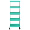 Kuchyňský vozík s 5 patry tyrkysový 42x29x128 cm železo a ABS